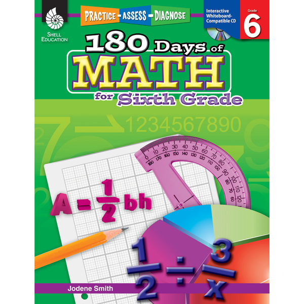 Shell Education Shell Education 180 Days of Math Book, Grade 6 50802